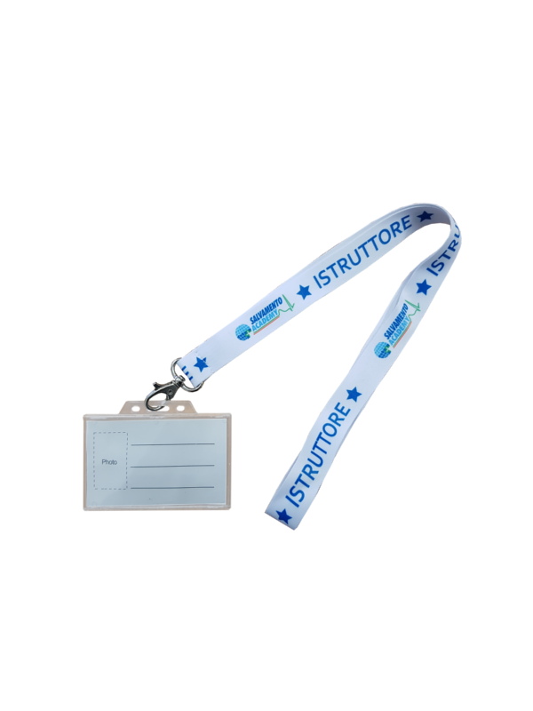 Targhette identificative porta badge piatto con molla